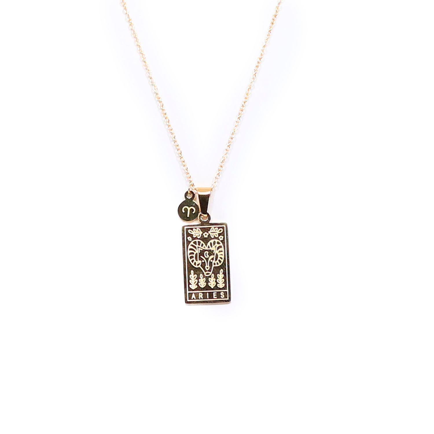 Gold Tarot Zodiac Necklace