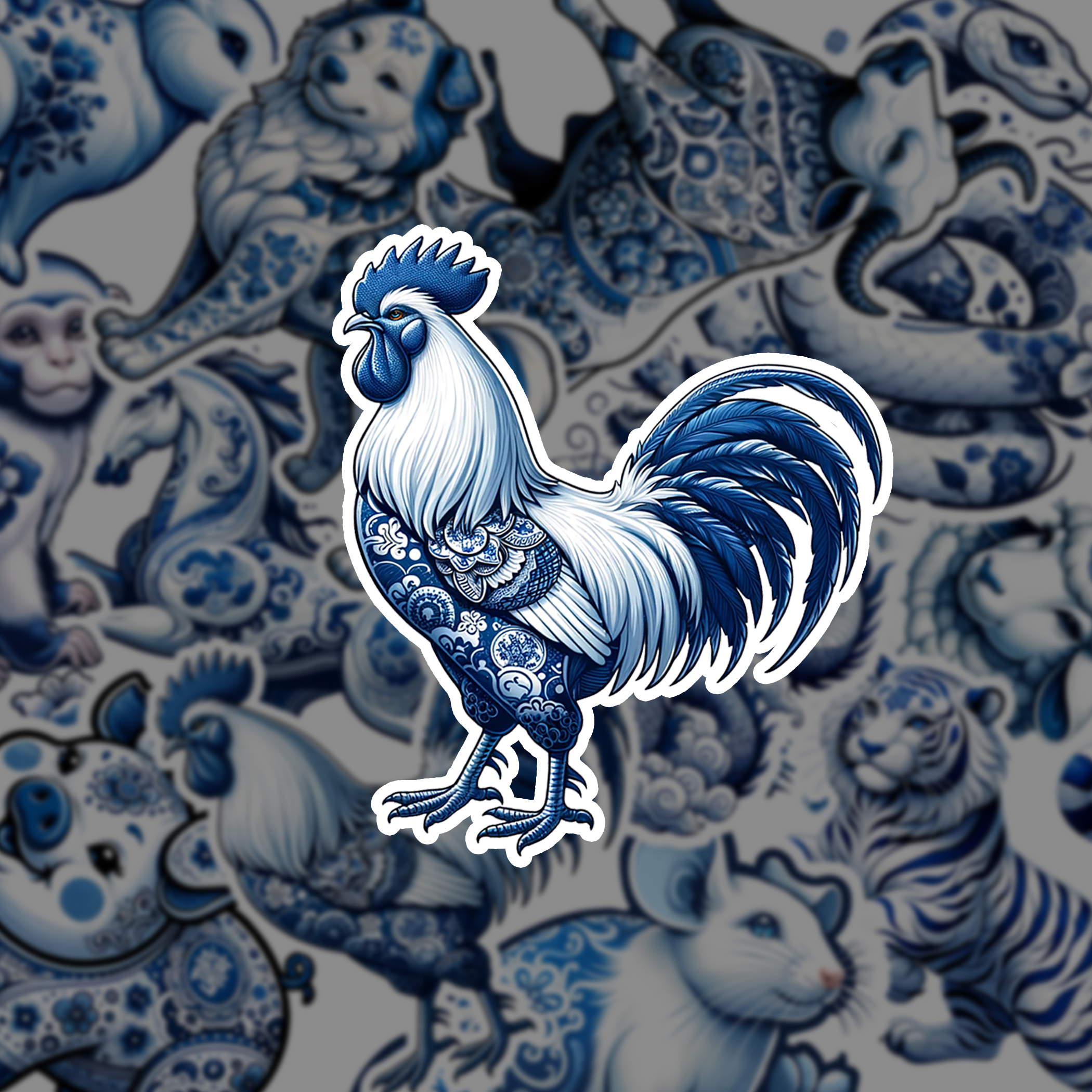 Rooster Chinese Zodiac Sticker
