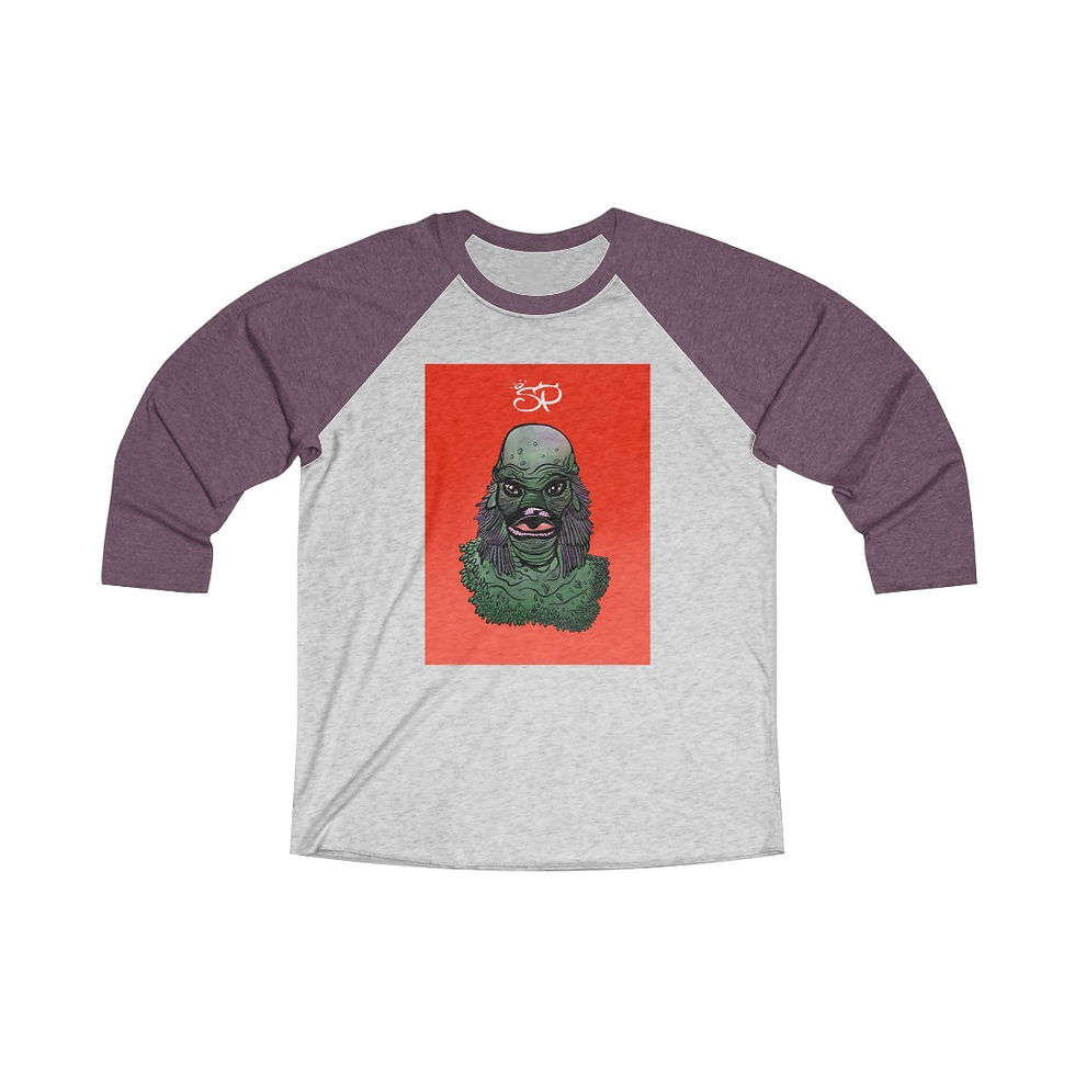 Miniaturbild: The Lagoon - Unisex Tri-Blend 3/4 Raglan Tee