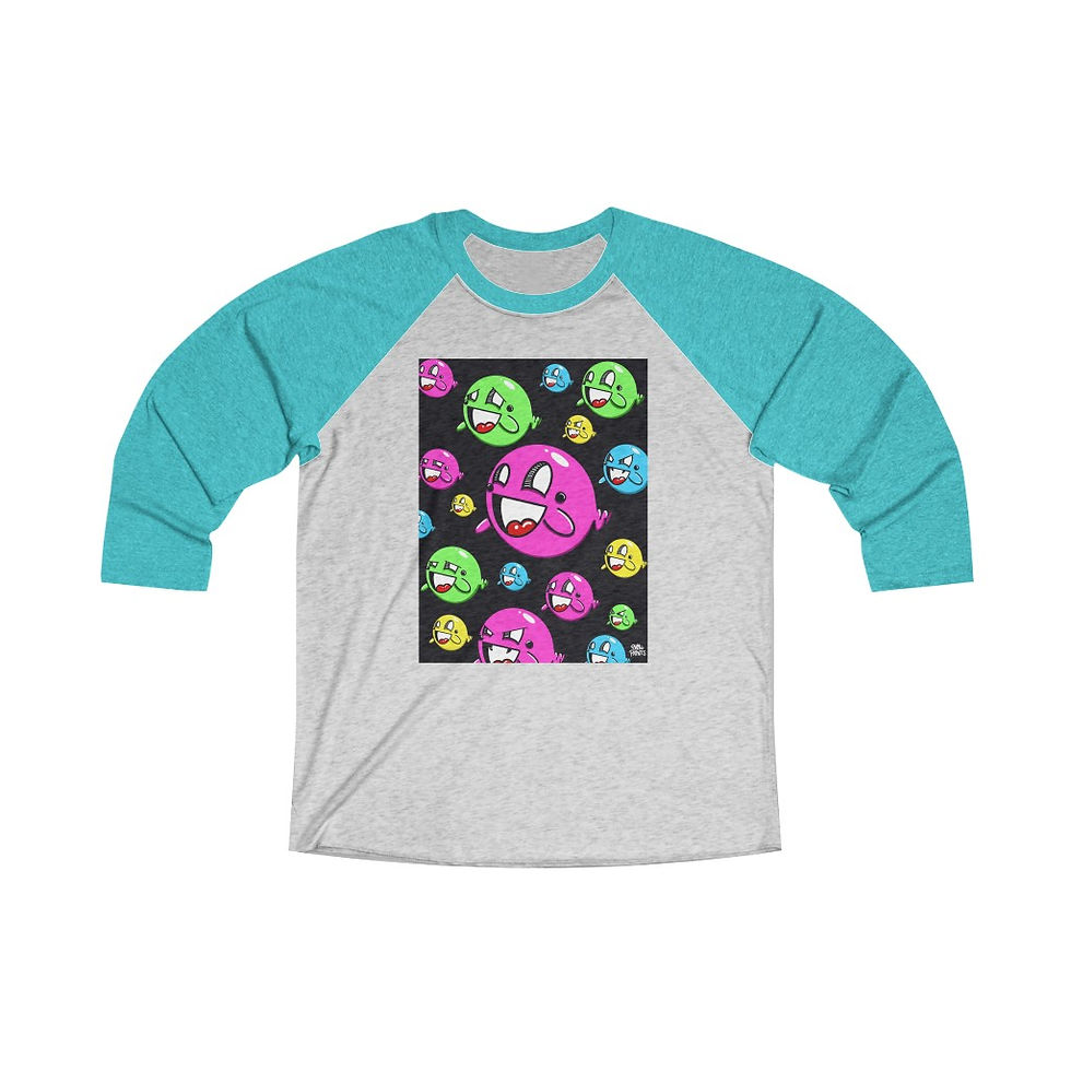 Miniatura: Boo - Unisex Tri-Blend 3/4 Raglan Tee