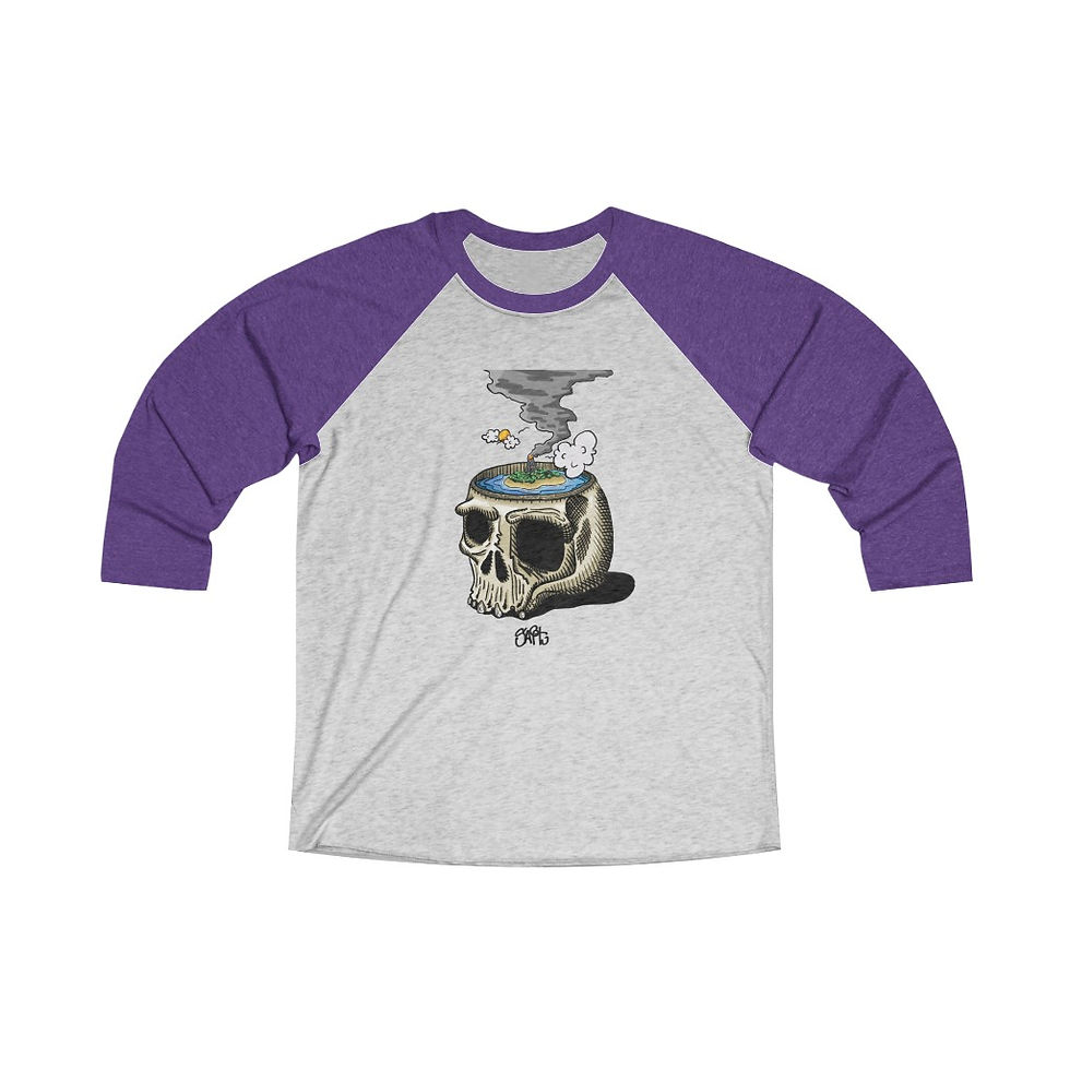 Miniatura: I Need A Vacation Trimmed- Unisex Tri-Blend 3/4 Raglan Tee