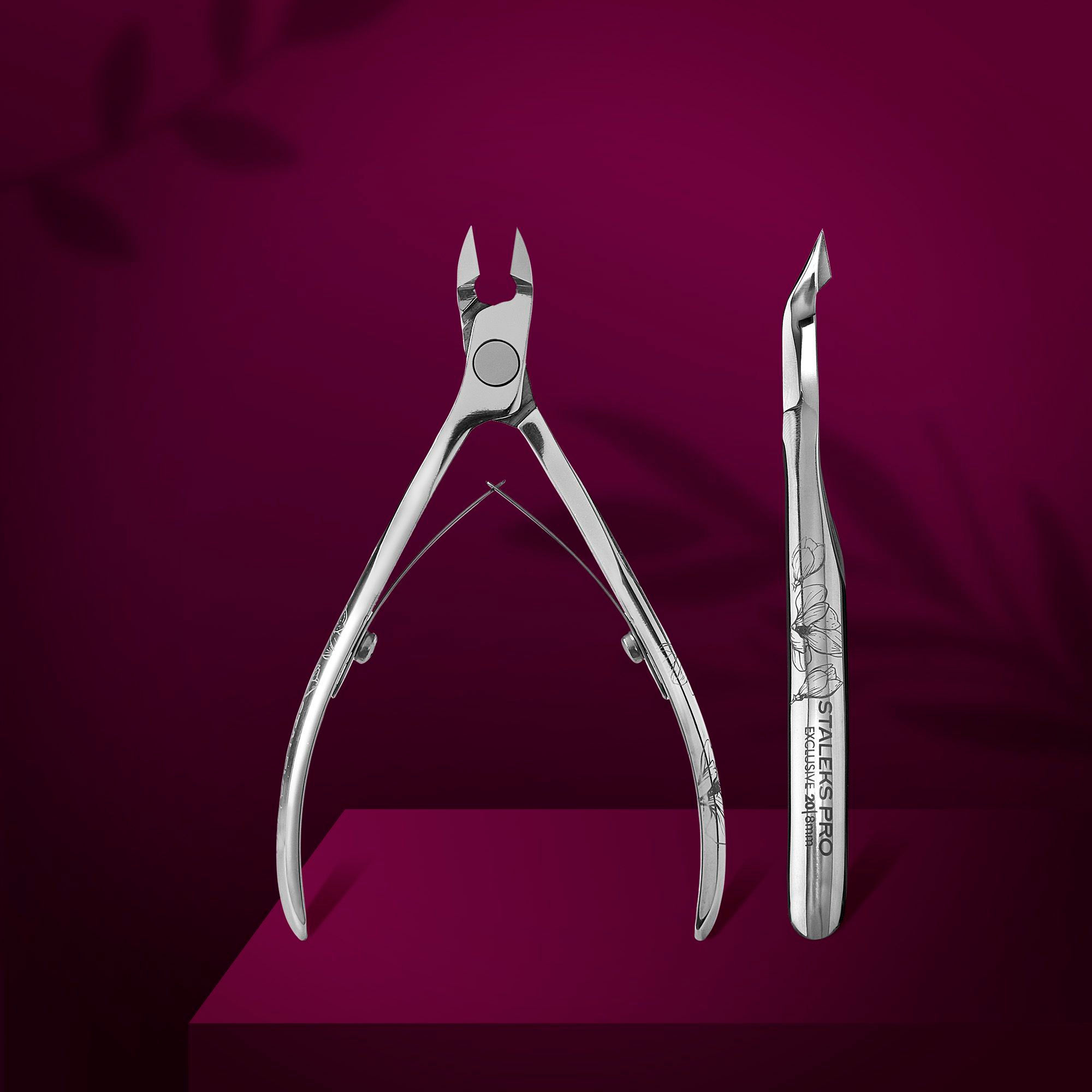 NX-20-8 m Professional cuticle nippers Staleks Pro Exclusive 20, 8 mm (Magnolia)