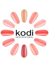 KODI Gel Polish Salmon Collection The Salmon series offers a wide range of salmon gel polishes.  Gel polish No. 55 SL is a “Strawberry cream” shade, original and rich, it will perfectly complement any nail composition.  Polymerization: We recommend even coating with 2 thin layers with polymerization for 120 seconds in a UV lamp or 60 seconds in a LED lamp.