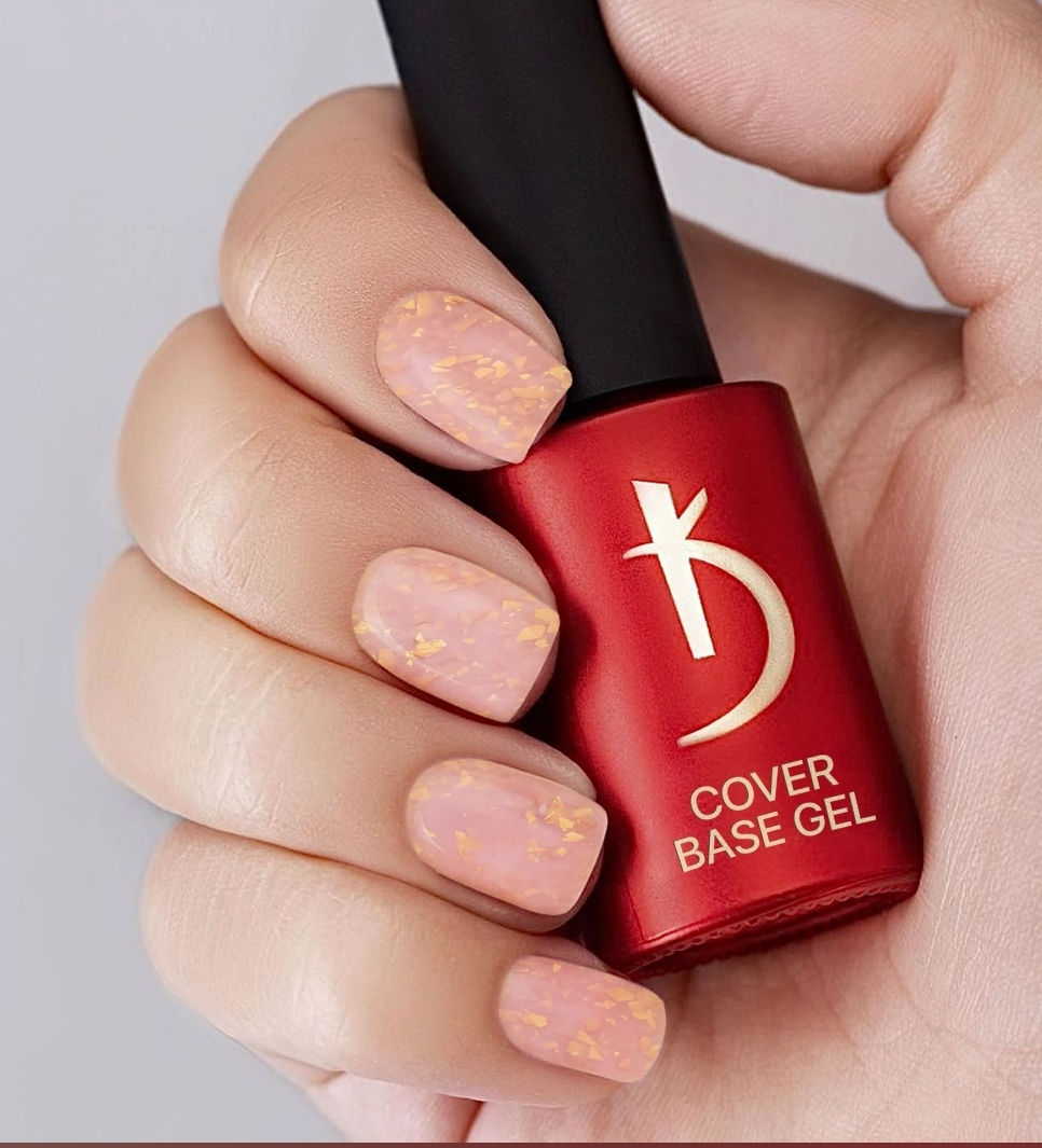 Миниатюра: 09 Cover base gel Flake 7 ml,  Peach