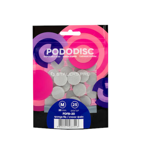 Миниатюра: PDFB-20  Disposable files-sponges for pedicure disc PODODISC STALEKS PRO M (25p)