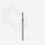 Миниатюра: FA11R018/8 Diamond nail drill bit pointed flame, red