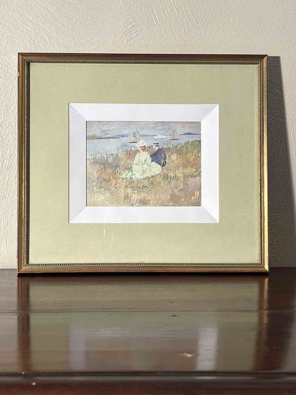Reproduction encadrée de « En regardant les bateaux » de Maurice Brazil Prendergast