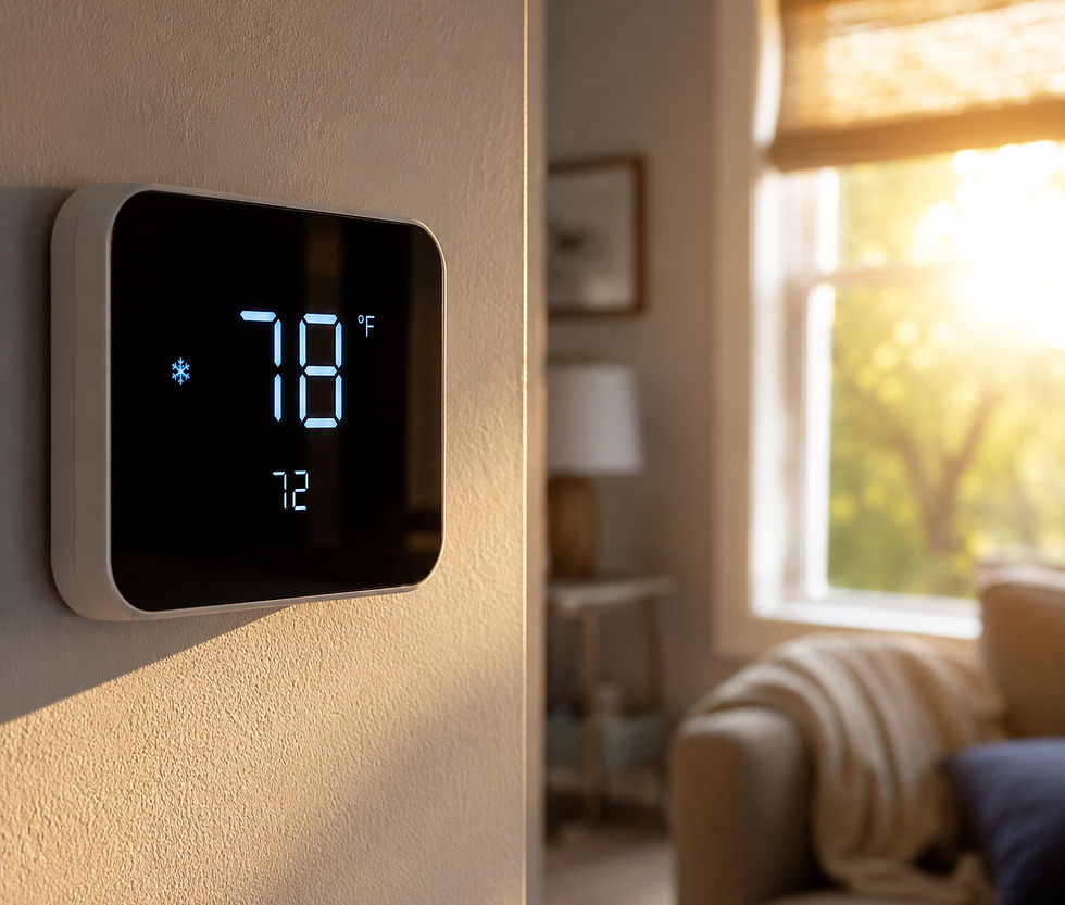 Thermostat showing high temperature