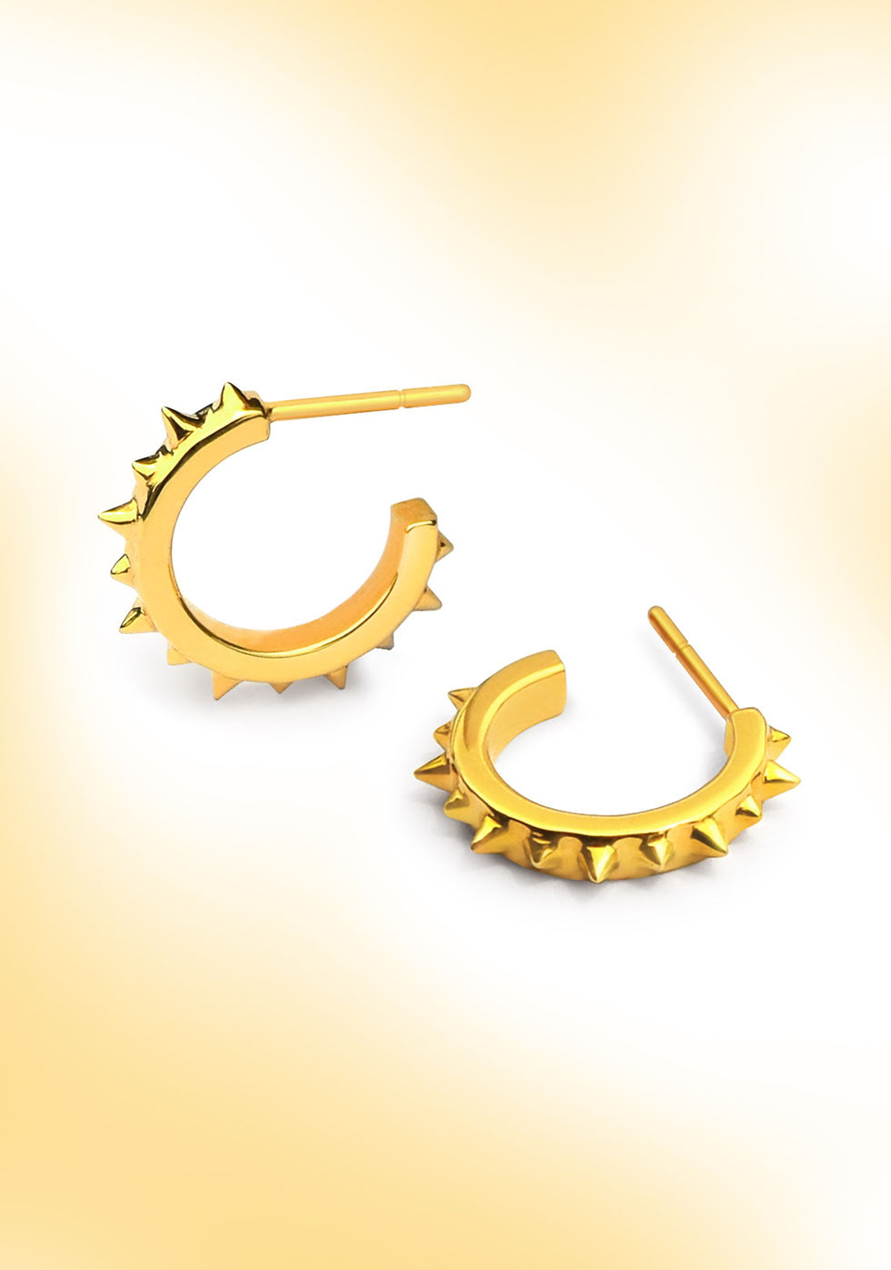 Thumbnail: SunGlow Unisex Hoop Earrings in 18K Gold LIMITED EDITION