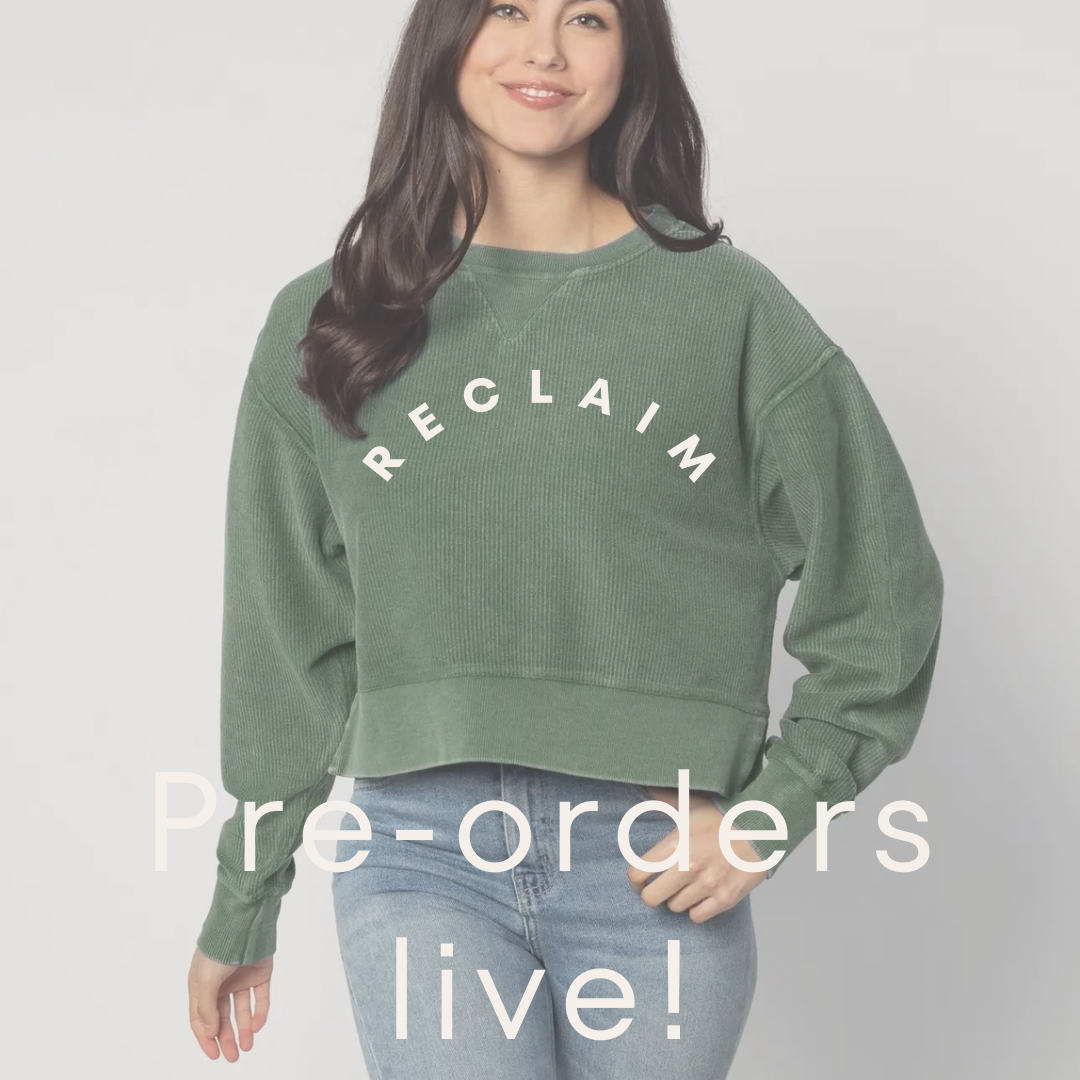 Reclaim Custom Crop Sweatshirts SMALL/GREEN