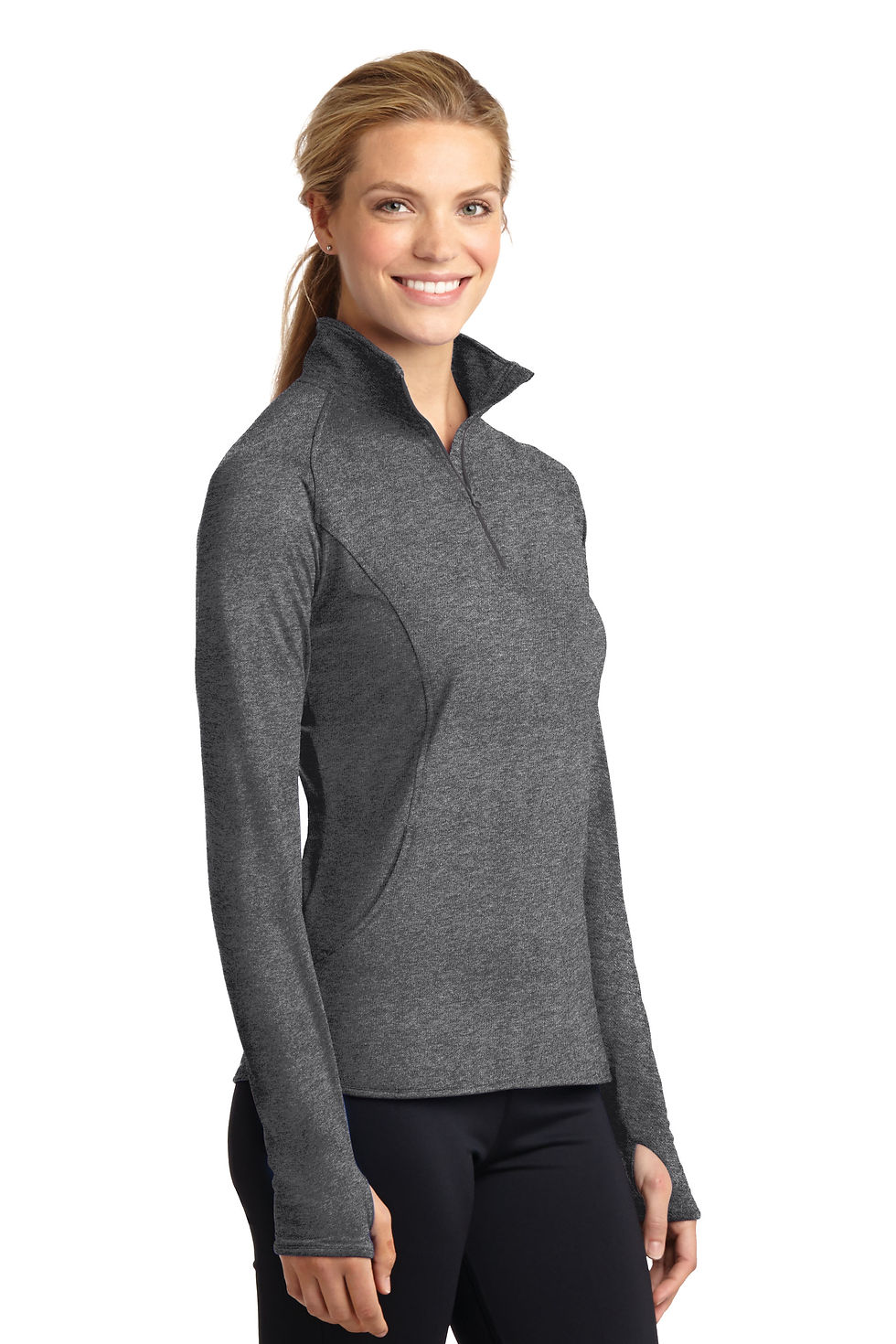 Thumbnail: 1/4 Zip Sweatshirt with Embroidered Left Chest