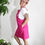 Miniature : Robe salopette Fuchsia