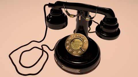 Telephone inspired by 1929 - modeling - 01