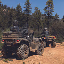 Menschen die Quad fahren