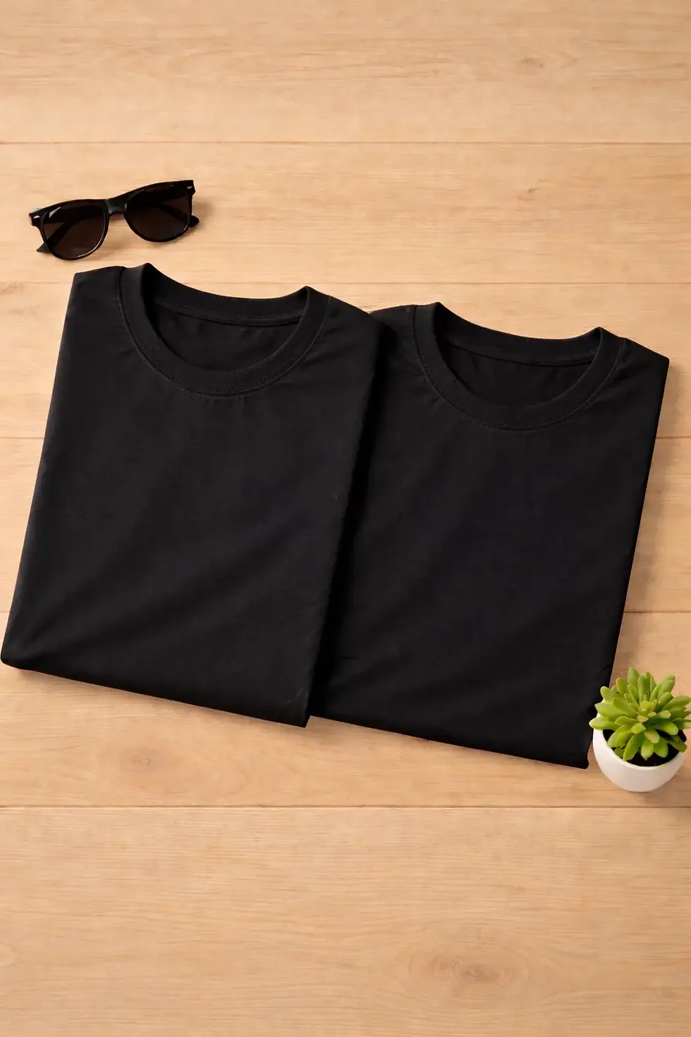 Thumbnail: Black cotton plain t-shirt combo pack - Comfortable cotton t-shirt, Stylish plain t-shirt | SPSP Anime