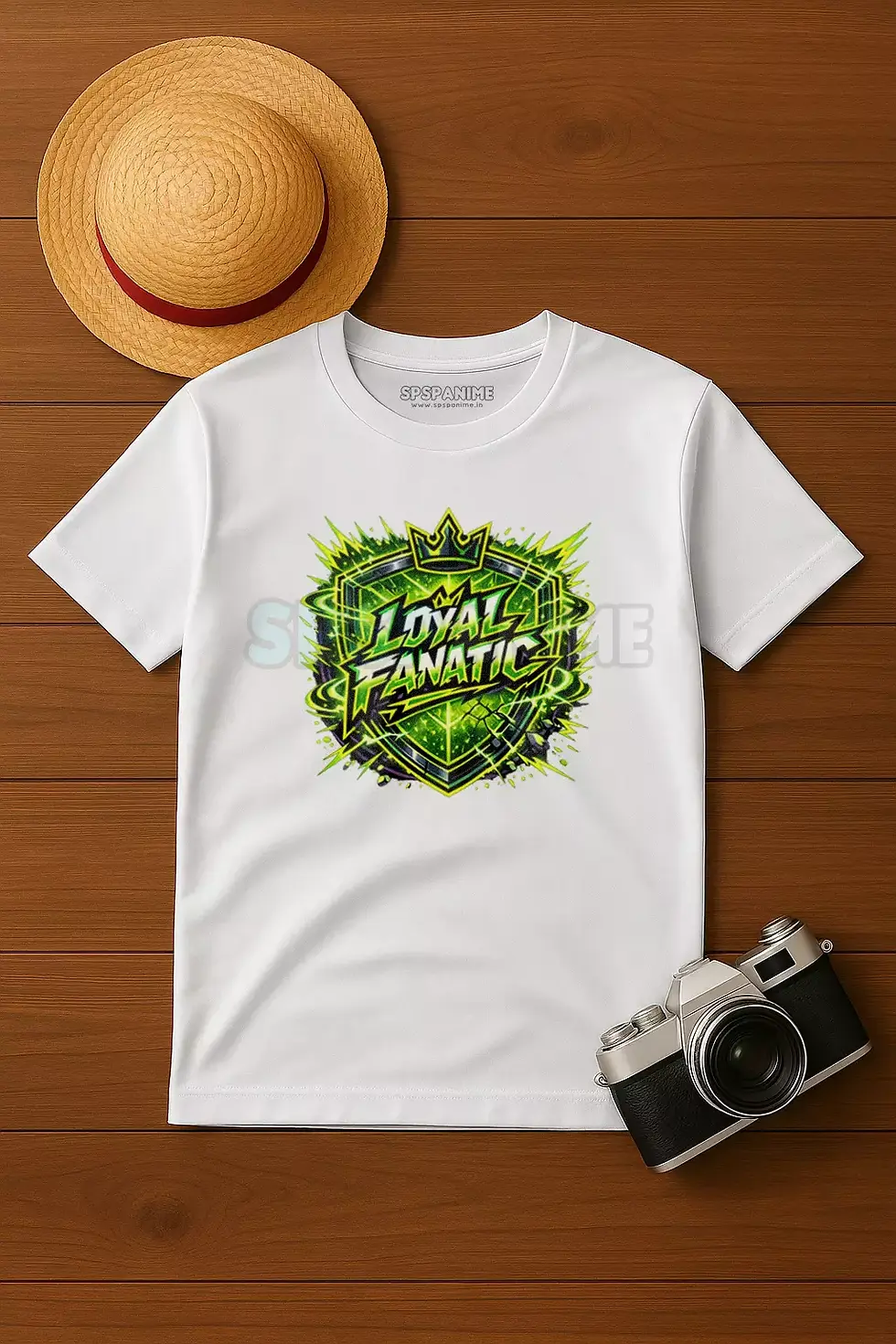 Thumbnail: Loyal Fanatic anime inspired devoted warrior polyster white t-shirt- Loyalty T-Shirt, Pirate Anime T-Shirt, SPSP Anime.