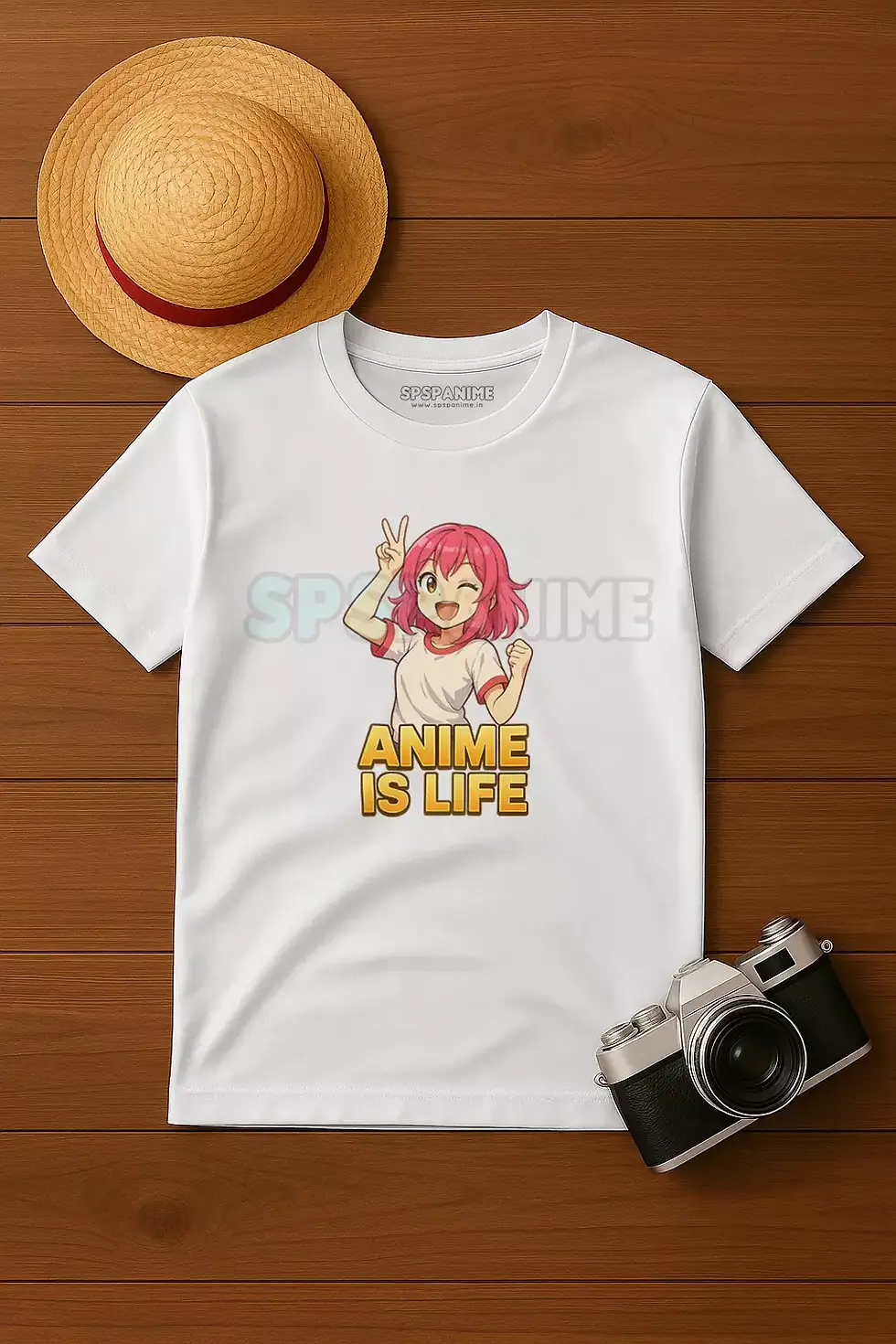 Thumbnail: Anime is life female character printed polyster t-shirt - Anime T-Shirt, Anime Girl Tee, Otaku Style, SPSP Anime