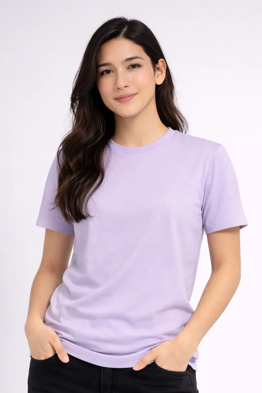 Lavender cotton plain unisex t-shirt - Comfortable Cotton T-Shirt, Combo T-Shirt, SPSP Anime.