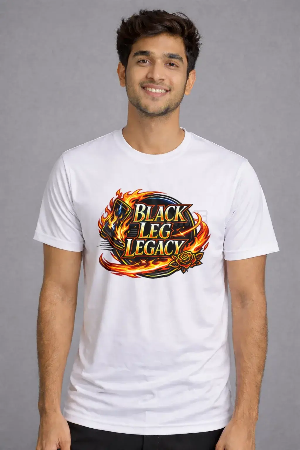 Black Leg Legacy Polyster White T-Shirt colorful martial arts printed tee - Anime T-Shirt, Pirate Theme T-Shirt, SPSP Anime.