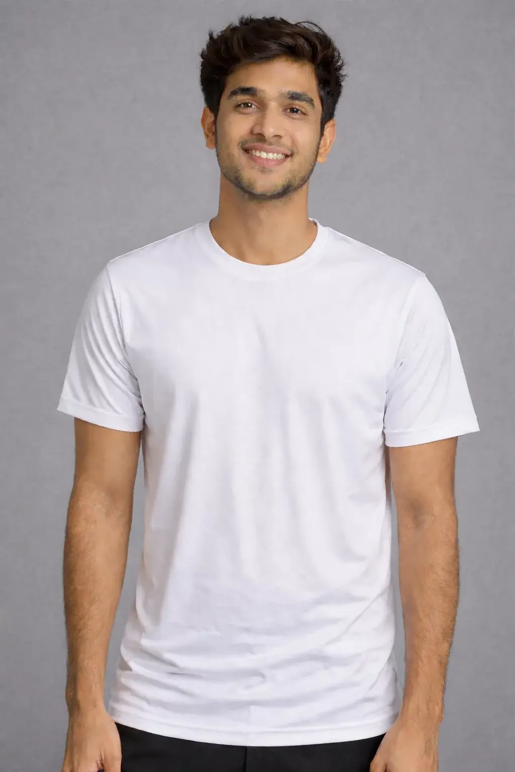White polyester plain mens t-shirt combo pack - White t-shirt, Comfortable Polyester t-shirt | SPSP Anime