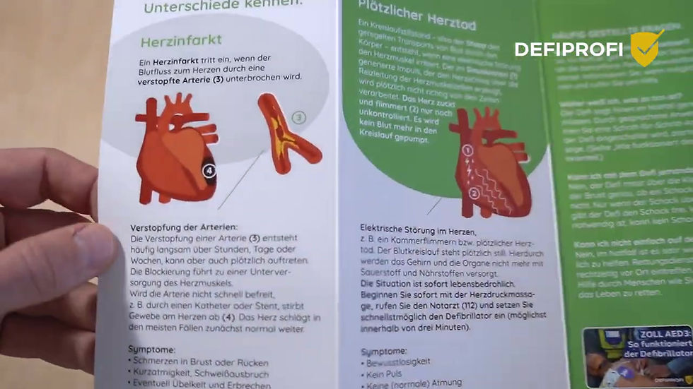 Miniaturbild: AED-Flyer - Individueller Info- und Aufklärungsleitfaden, inklusive Ständer