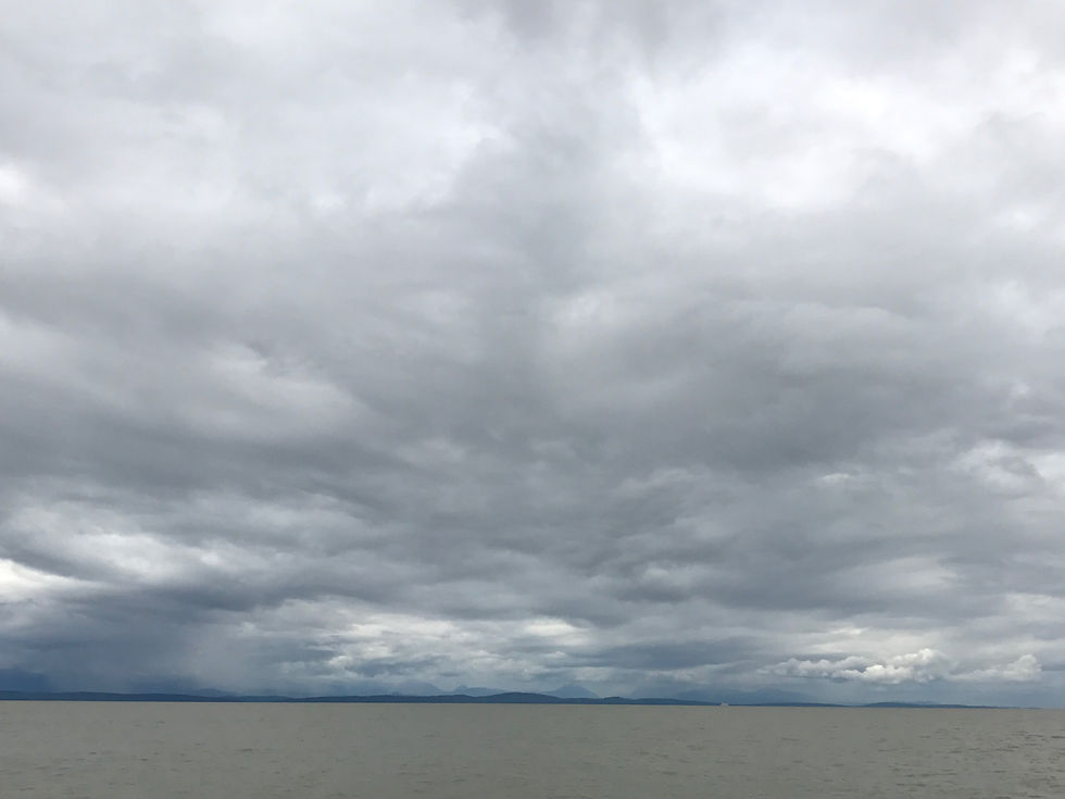 Clouds cover Howe Sound, B.C.