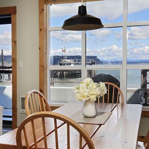 Waterfront vacation studio overlooking Saratoga Passage in Langley on Whidbey Island, Washington
