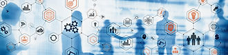 IT asset management service represented by several IT related icons; adobe stock image