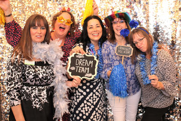 1000th Coffee Time celebration, Elder Care Provider Networking group, photo booth images
