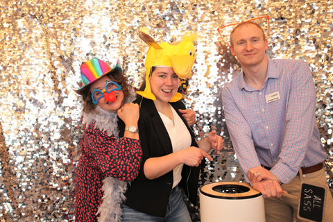 1000th Coffee Time celebration, Elder Care Provider Networking group, photo booth images 