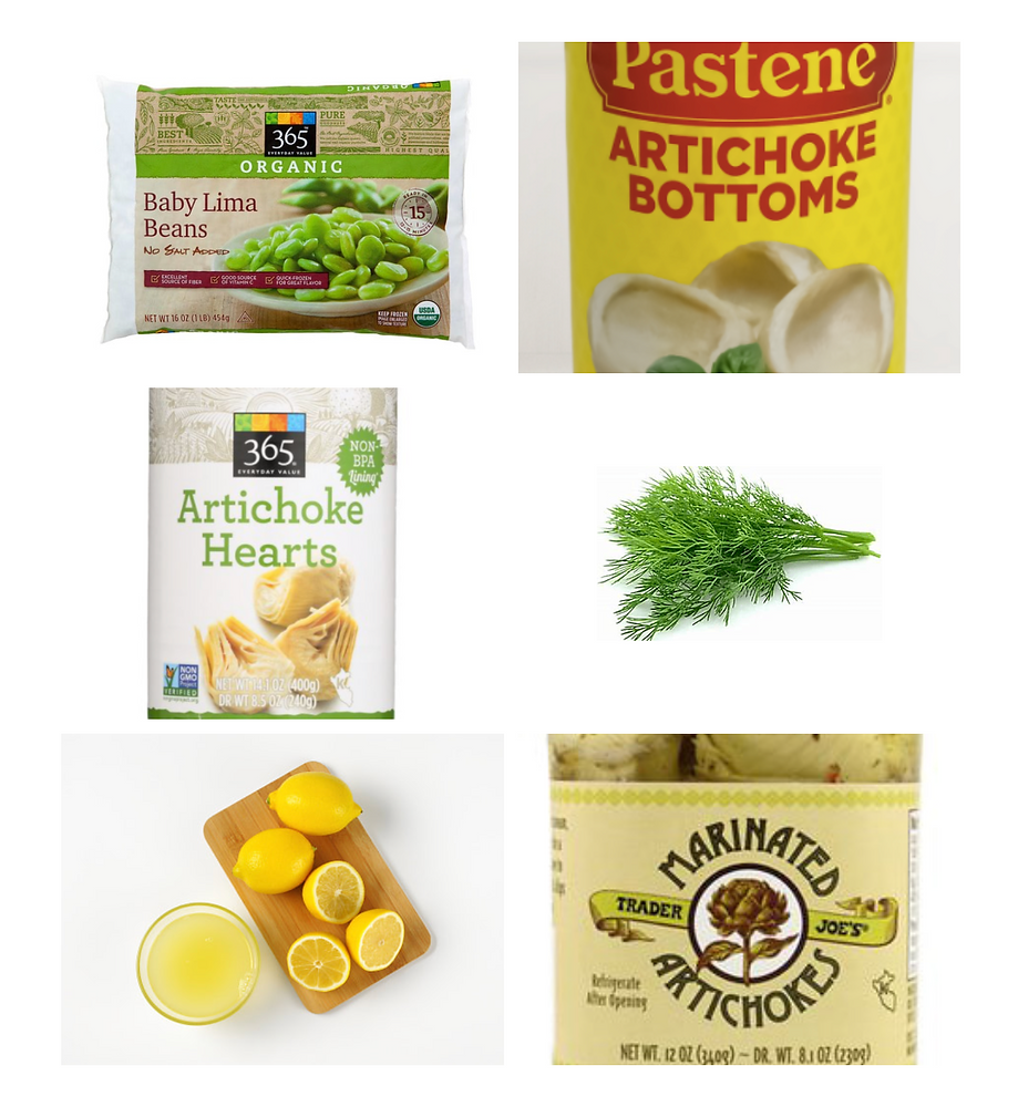 Lemony Lima Bean & Artichoke Dish
