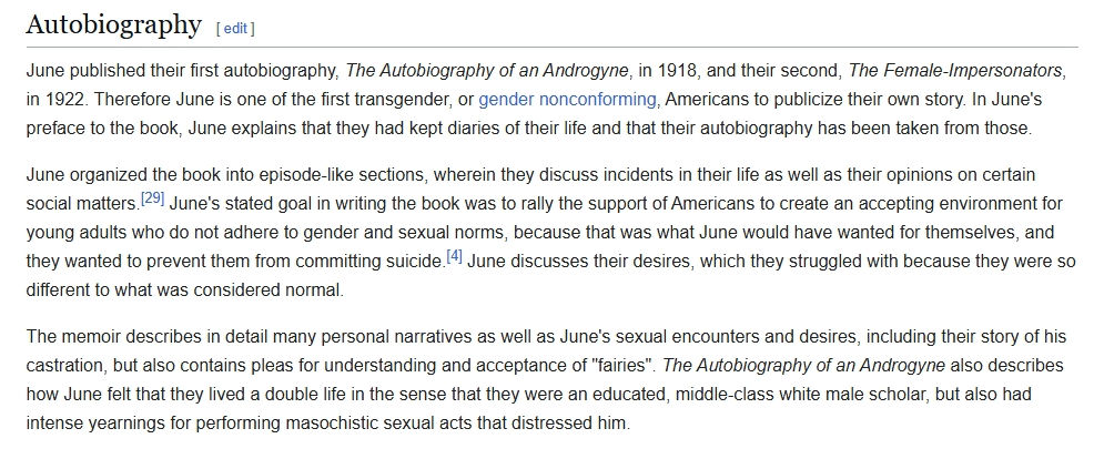 Autobiography of an Androgyne