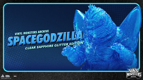 SPIギャラリー　くじら像 SPACEGODZILLA - CLEAR SAPPHIRE GLITTER EDITION | Spiral Studio