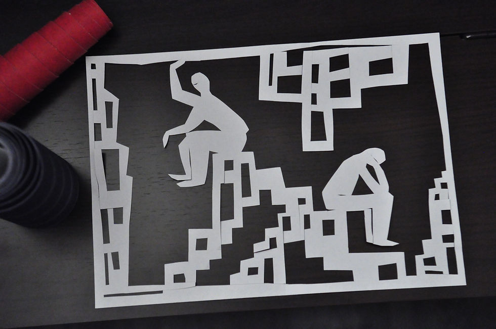 Человеки грустят в панелях