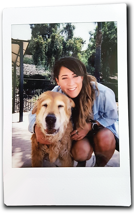 Kendra Story and her dog