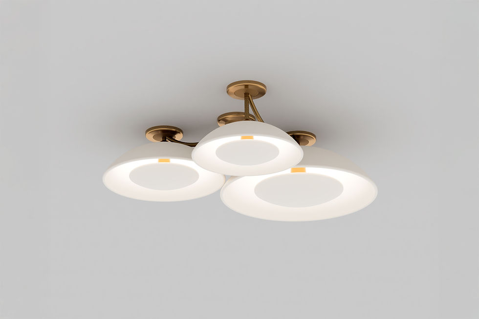 Thumbnail: Swag Pendants - Set of 3 - Semi Flush
