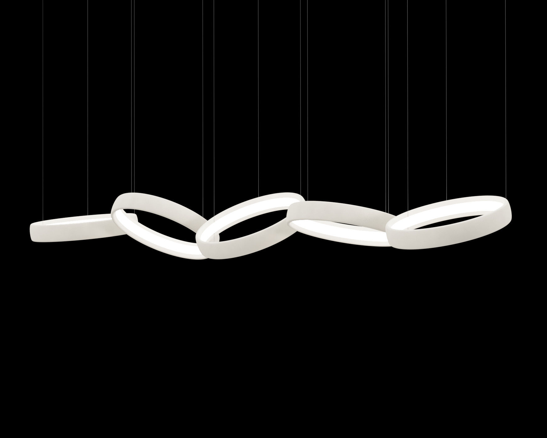 Invisible - Angled Linear - 5 Rings