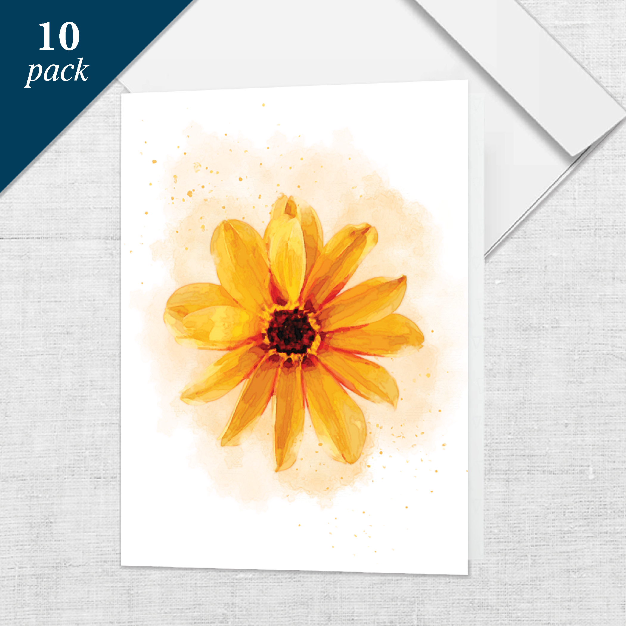 4.25" x 5.5", Daisy, Design, 10pk Greeting Card