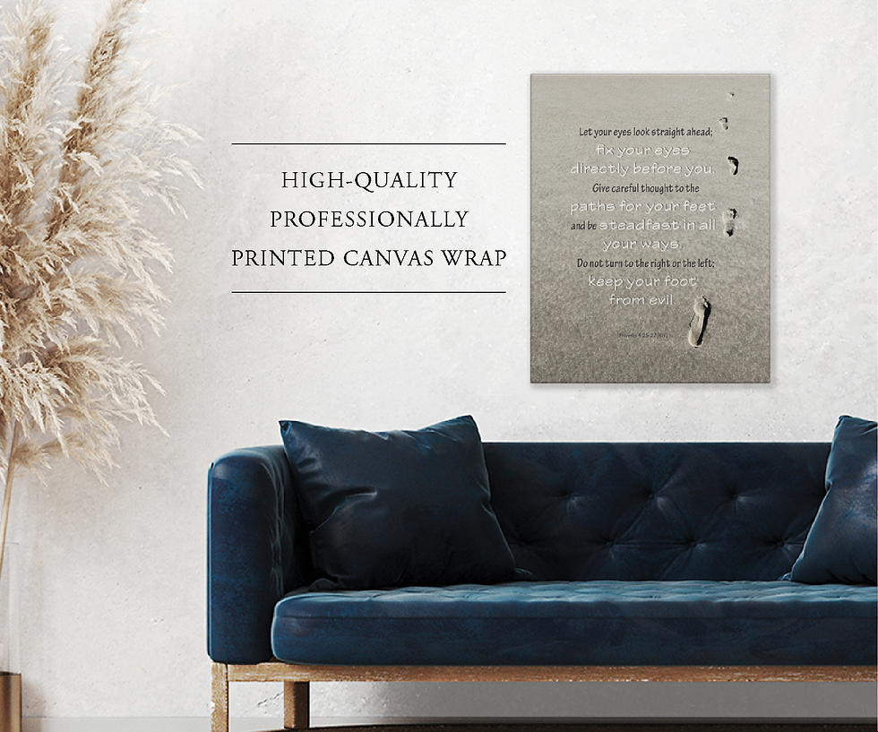 Thumbnail: CanvasPaths For Your Feet, Proverbs 4:25-27 NIV, Wall Décor, Canvas Wrap Print