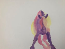 Purple, Pink, Yellow Rolling Horse