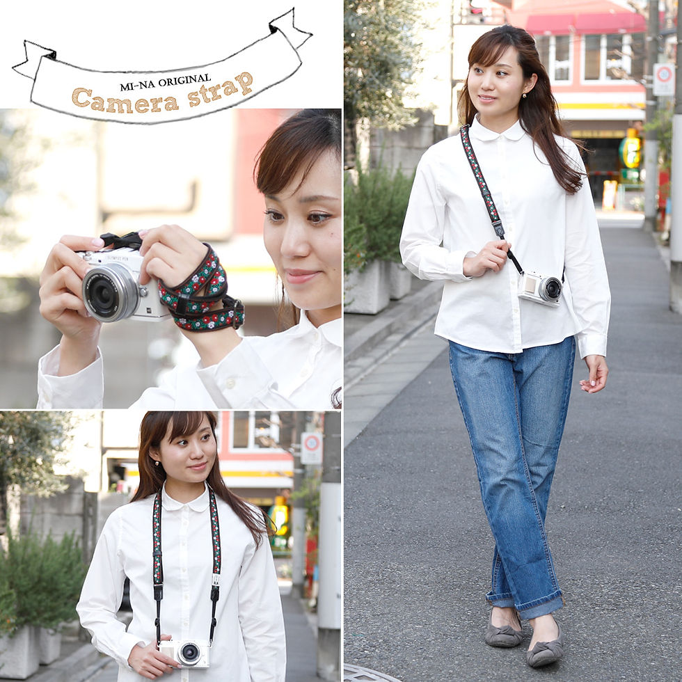 サムネイル： Camera Strap/ Retro rose