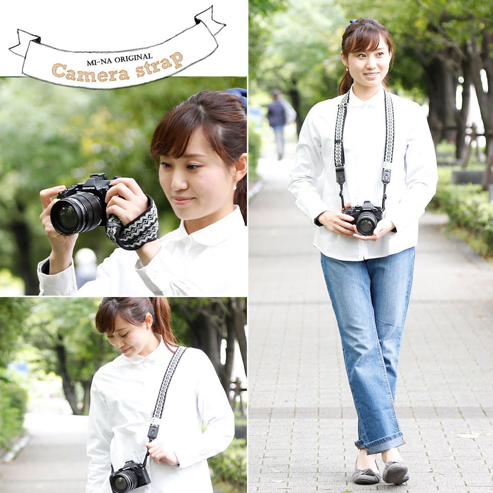 サムネイル： Camera Strap/ Blue stitch