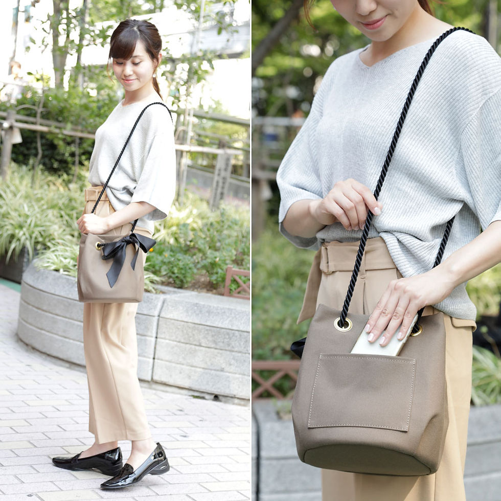 サムネイル： Drawstring Shoulder Camera Bag /Olive