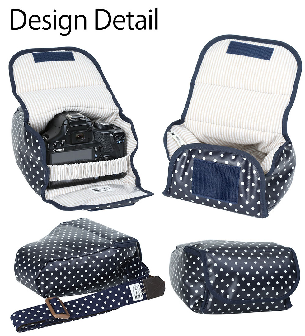 サムネイル： Camera Case/ XL size/ Navy blue dot