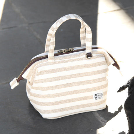 サムネイル： 2 Way Mini Boston Camera Bag /Vanilla stripe