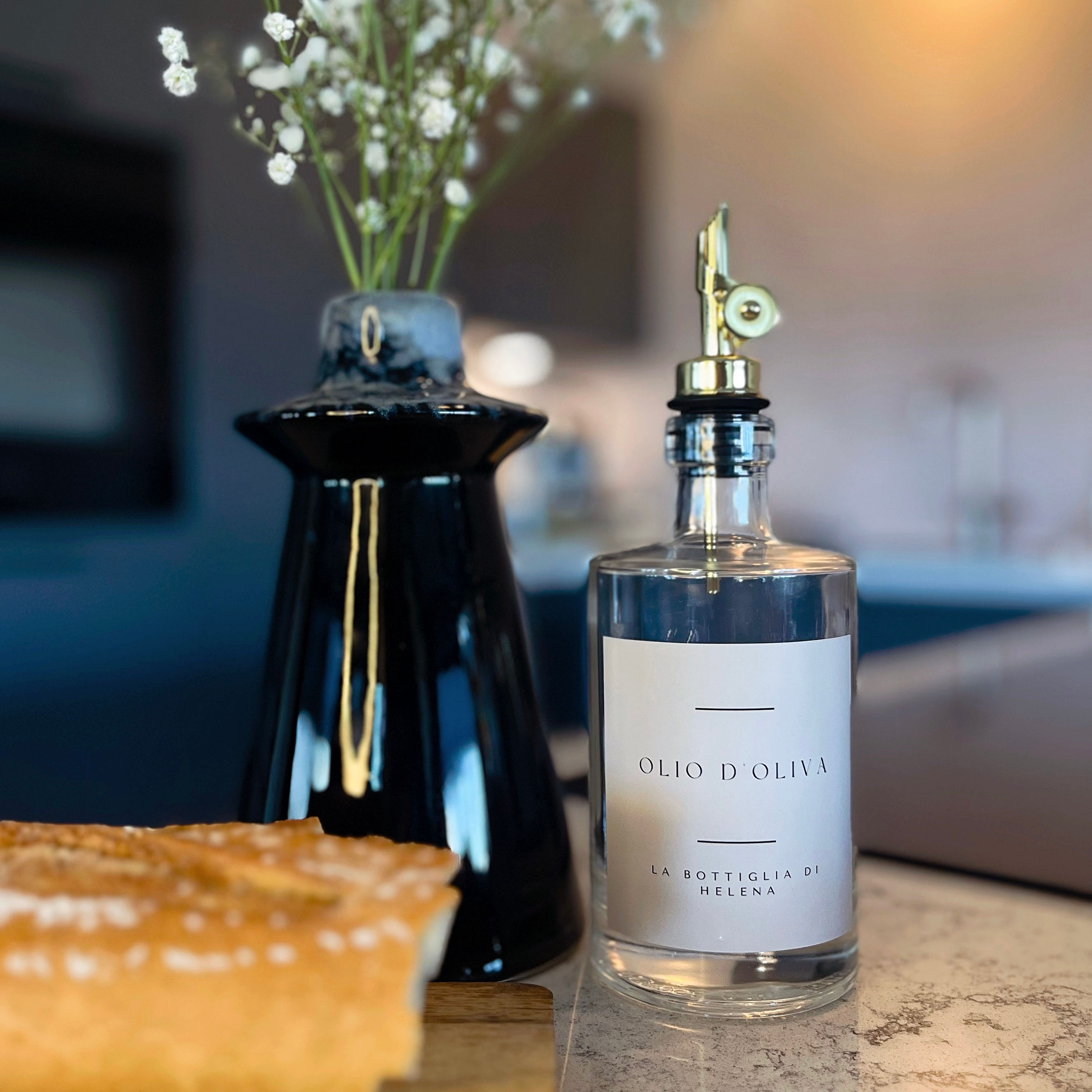 Olijfolie Fles Glas – Druppelvrije Olie Dispenser Transparant | Di Helena