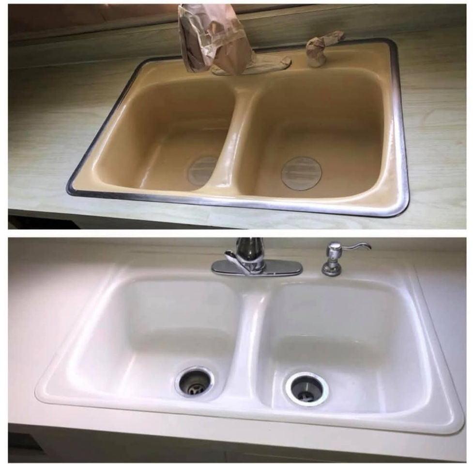 Durable kitchen sink refinishing