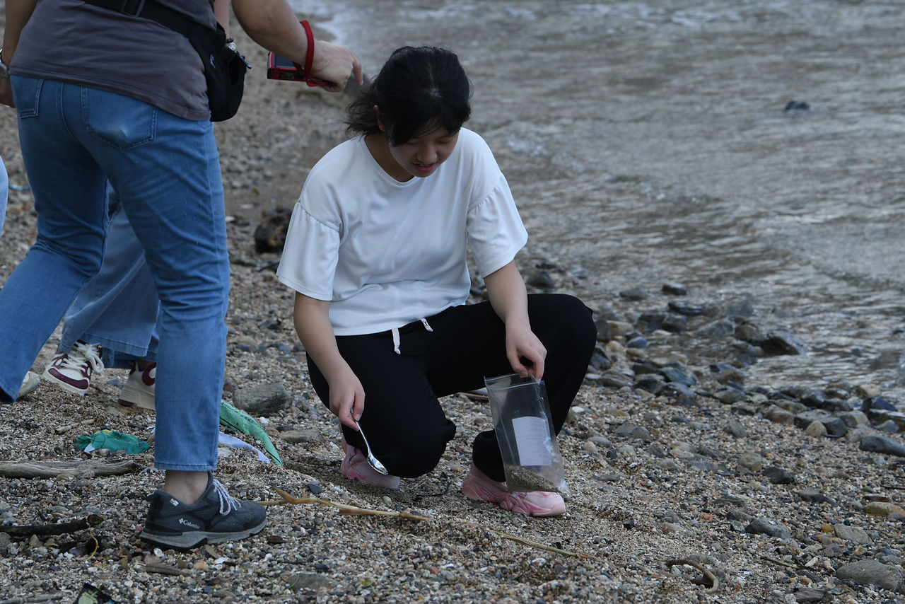 Participants were collecting environmental samples. 