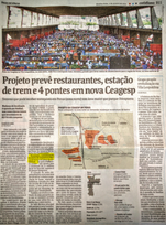 Projeto prevê restaurantes, estação de trem e 4 pontes em nova Ceagesp
