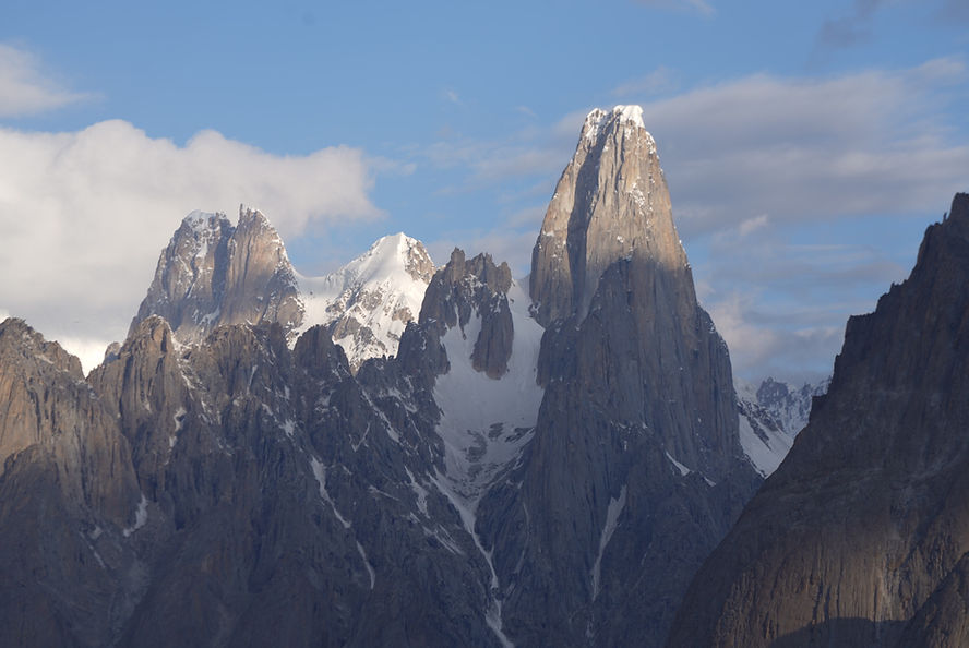 The Karakoram mountains surround on the way to K2 base camp